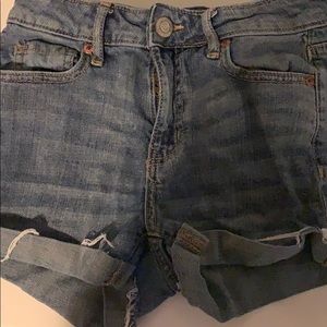 Blue jean shorts